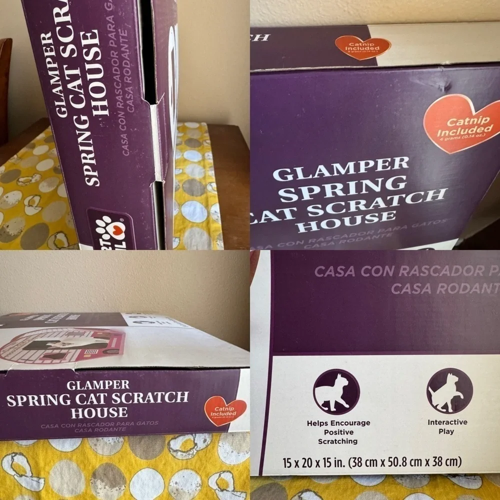 Aldi NIB Kitty Glamper Spring Cat Scratch house